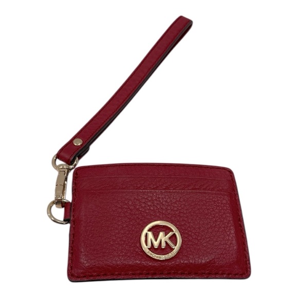 Michael Kors Leather Fulton Metro Pass Case in Red - Picture 3 of 7